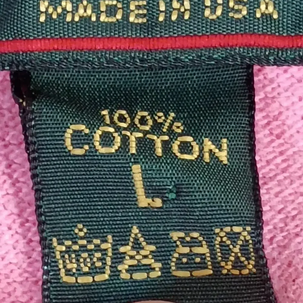 Vintage Cross Creek Polo Shirt Men's L Pink Solid 100% Cotton Made in USA